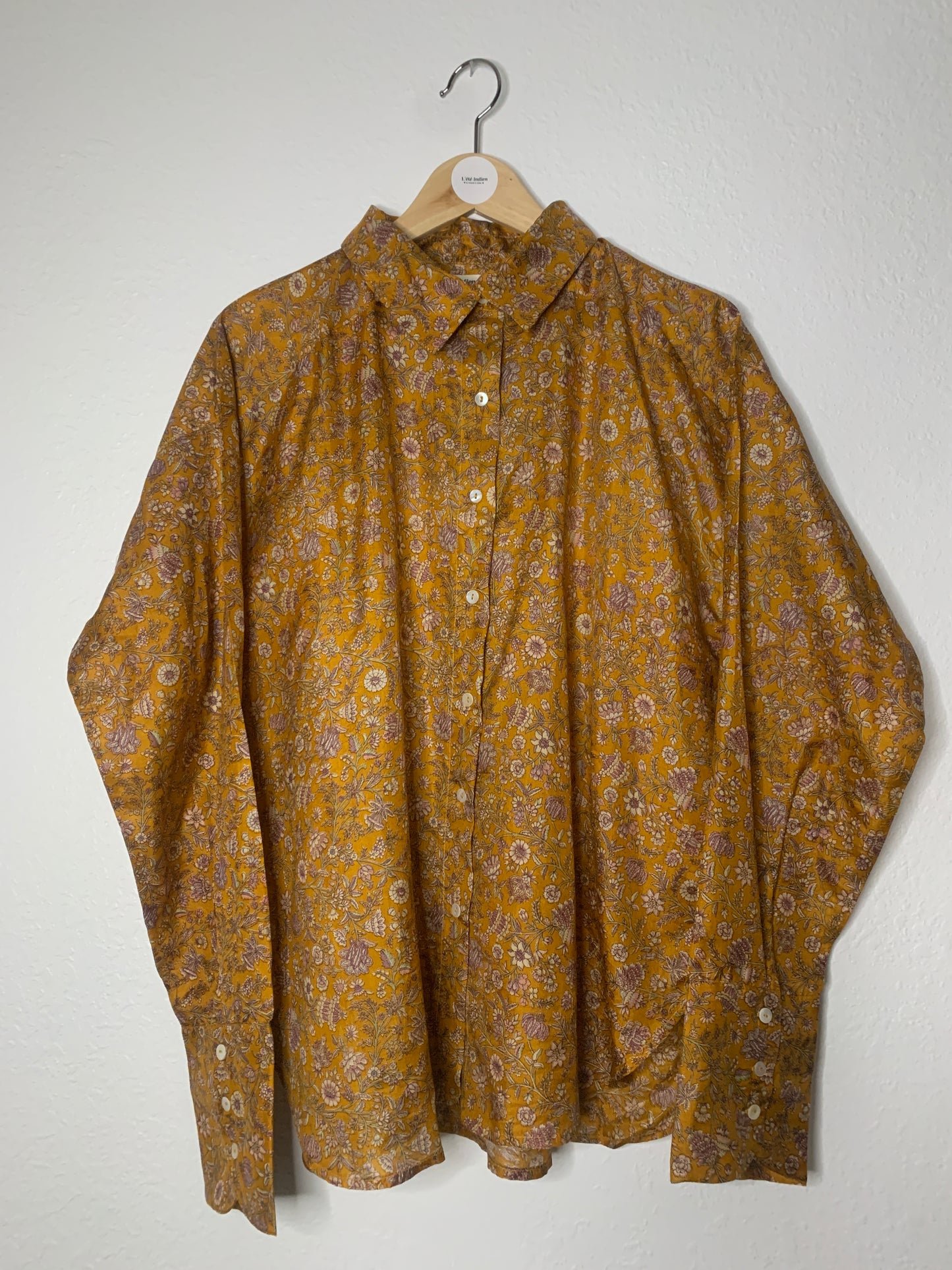 Chemise mixte Kani en sari de soie vintage numéro 1217