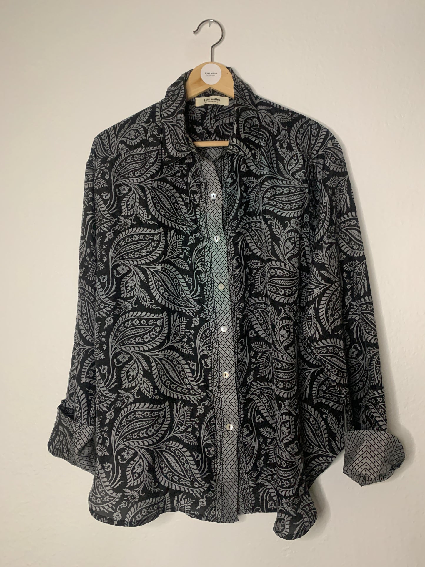 Chemise mixte Kani en sari de soie vintage numéro 1215