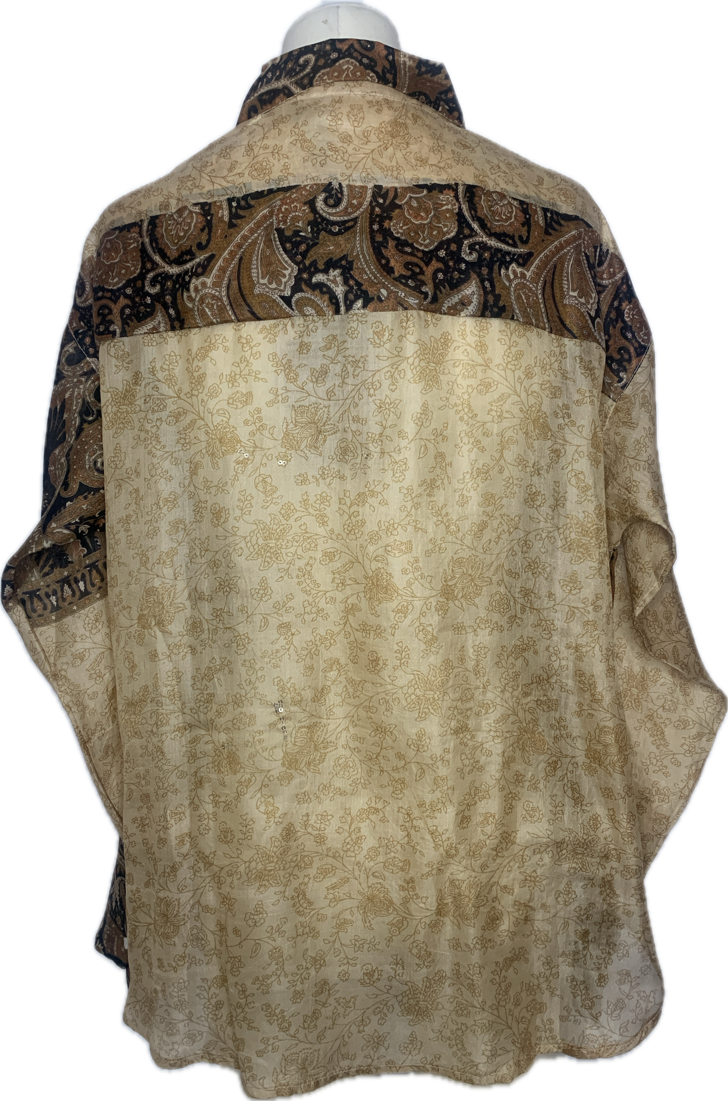 Chemise mixte Kani en sari de soie vintage numéro 1214