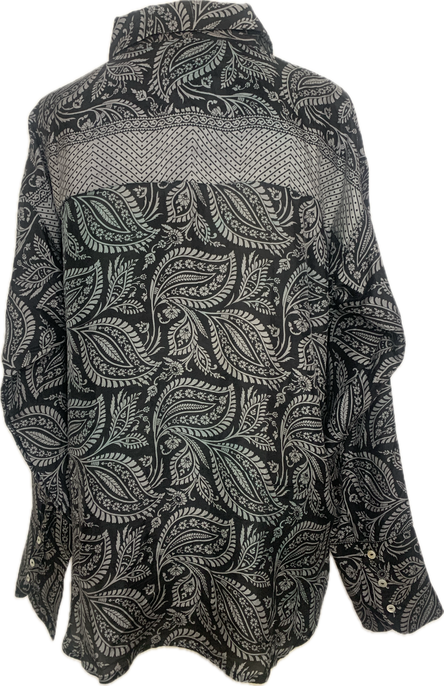 Chemise mixte Kani en sari de soie vintage numéro 1215