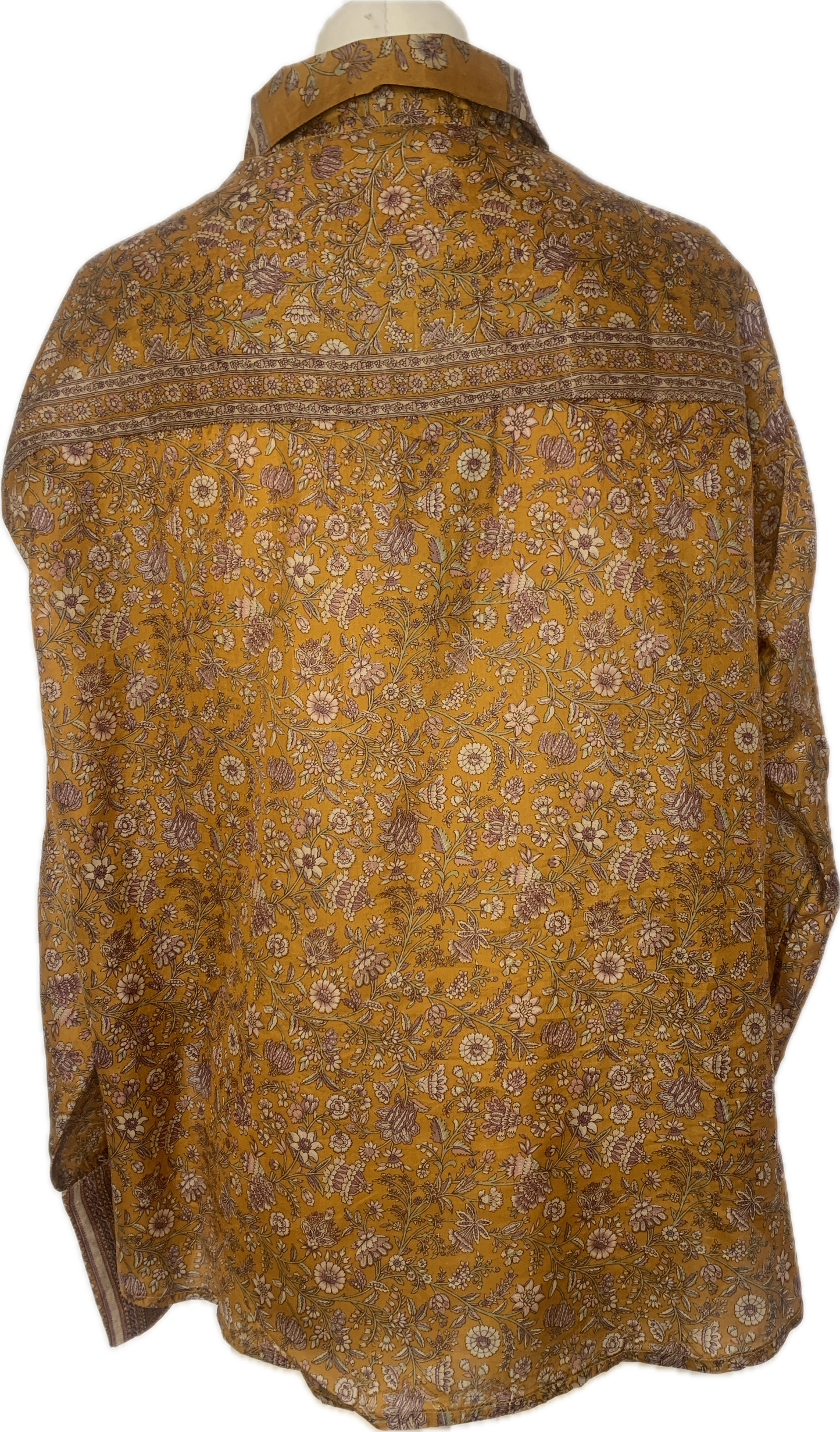 Chemise mixte Kani en sari de soie vintage numéro 1217