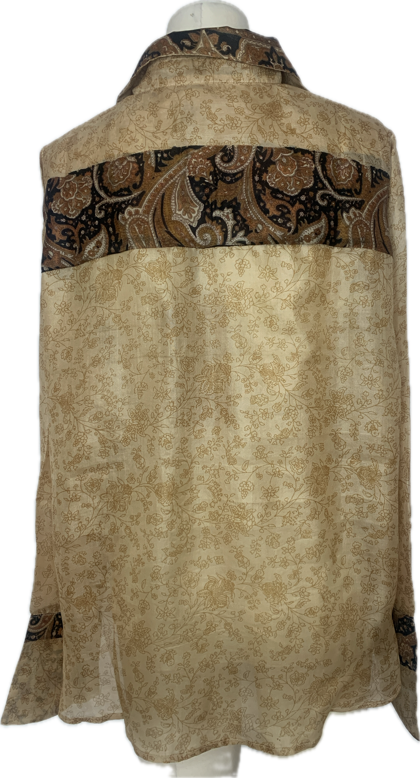 Chemise mixte Kani en sari de soie vintage numéro 1206