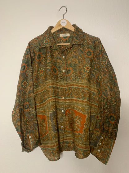 Chemise mixte Kani en sari de soie vintage numéro 1211